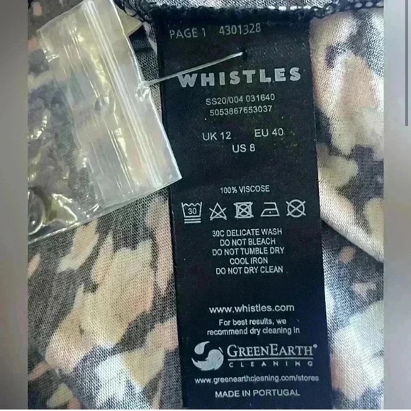 Whistles NWOT Jersey Wrap Short Sleeve Dress Size 8 - Picture 6 of 13